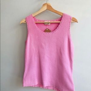 Pink Lace Tank Top